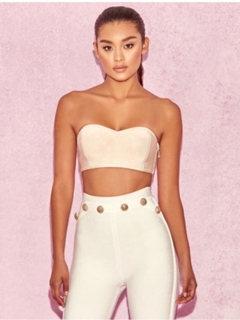 House of CB ‘TALISA’ Beige Bandage Bandeau Small US4/6 $75